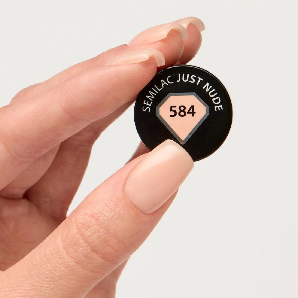 Semilac 584 Just Nude - Semilac Soak Off Gel / Hybrid Nail Polish UV Hybrid Color