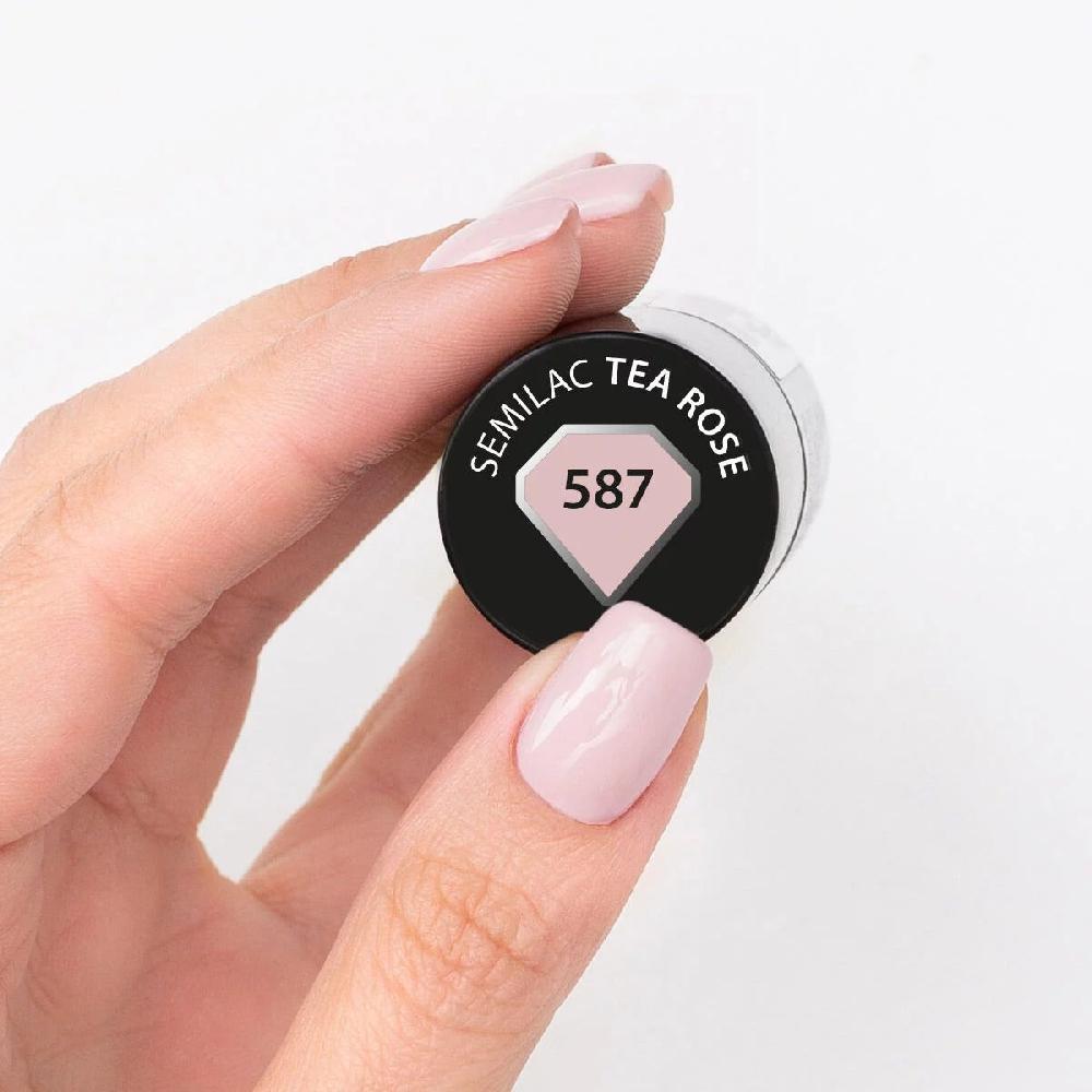 Semilac 587 TEA ROSE Semilac Soak Off Gel / Hybrid Nail UV Hybrid Color