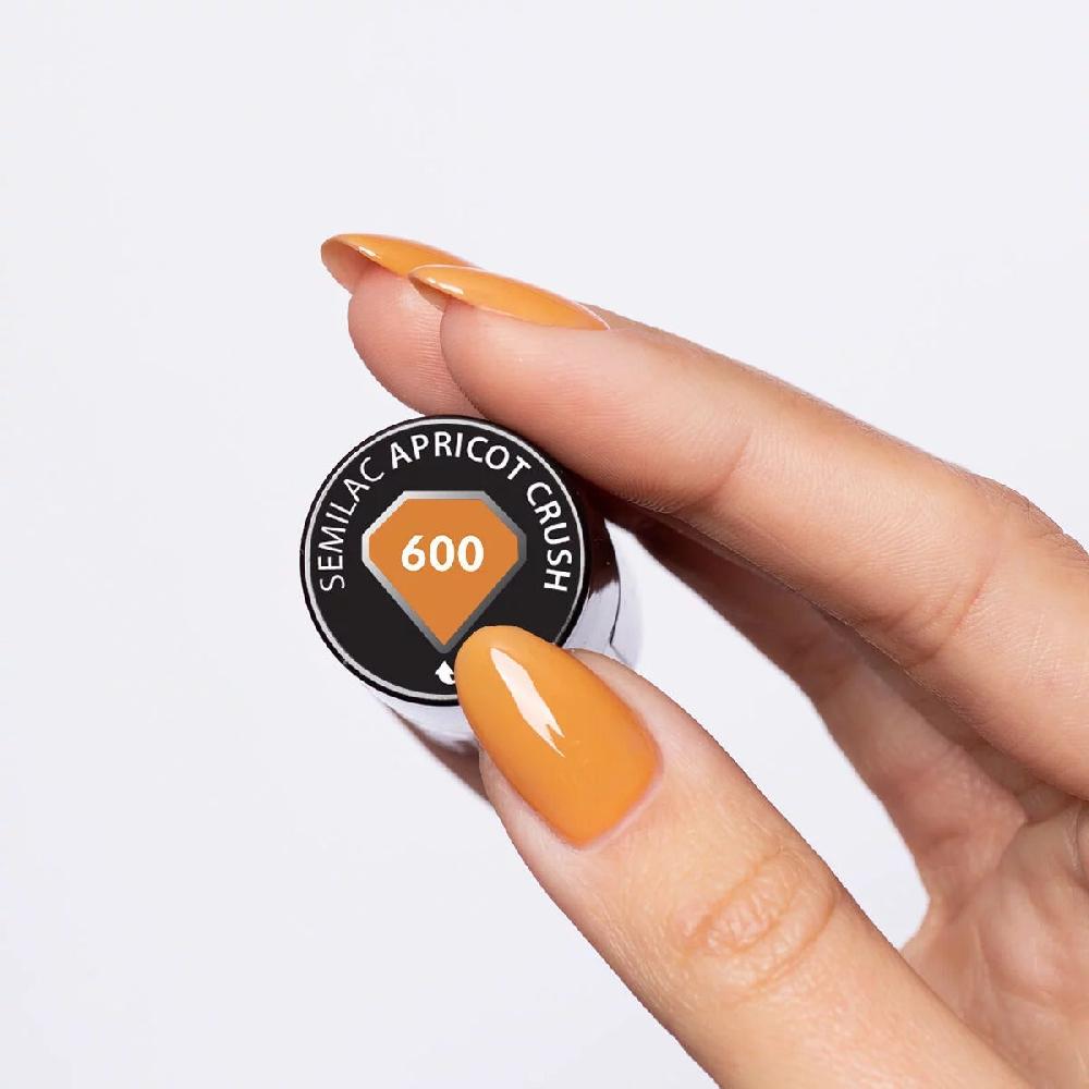 Semilac 600 Apricot Crush - Semilac Soak Off Gel / Hybrid Nail Polish UV Hybrid Color