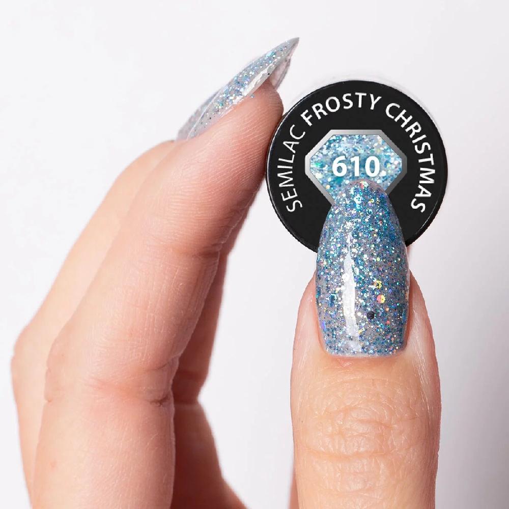 Semilac 610 Frosty Christmas - Semilac Soak Off Gel / Hybrid Nail Polish UV Hybrid Color