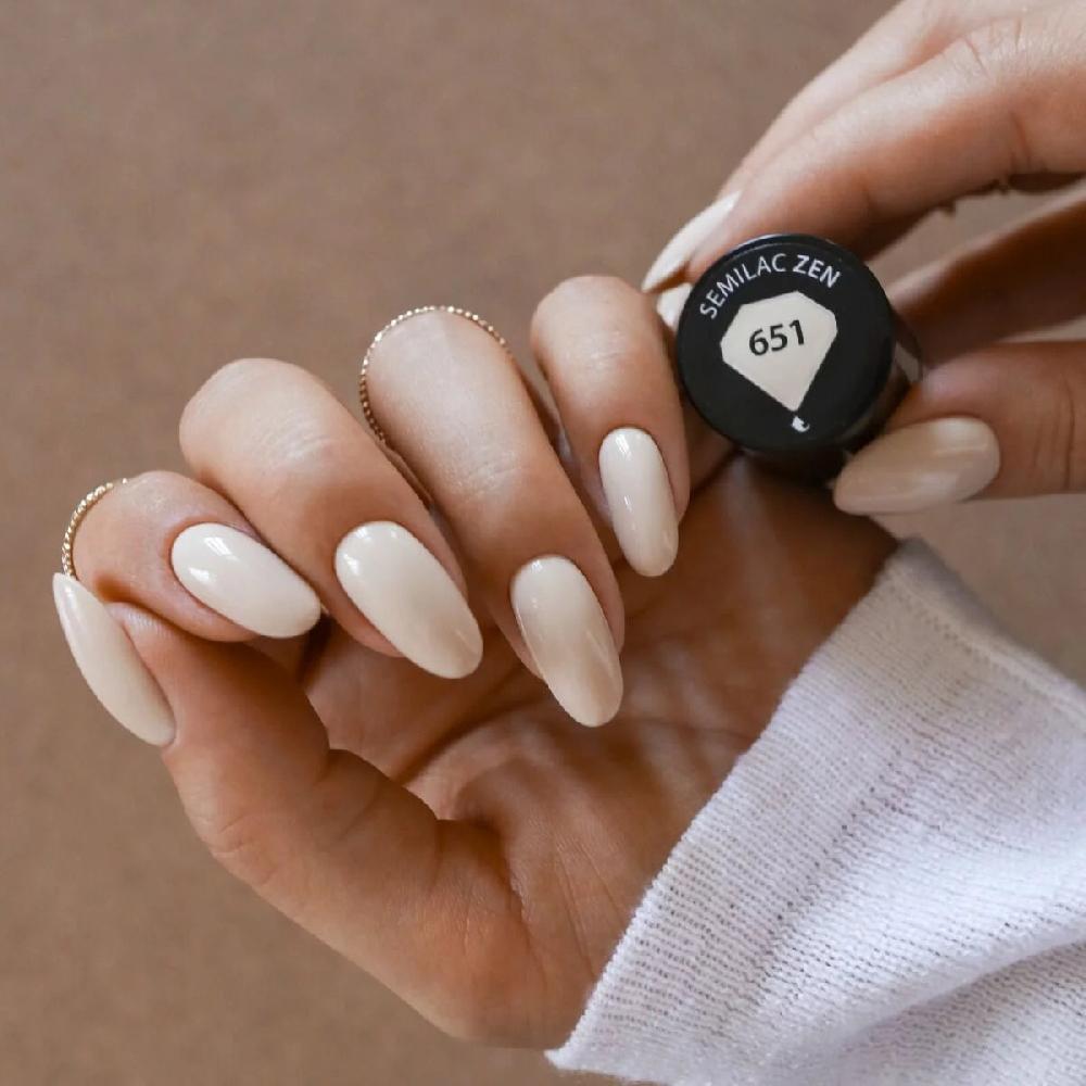 Semilac 651 Zen - Semilac Soak Off Gel / Hybrid Nail Polish UV Hybrid Color