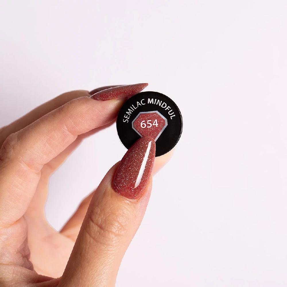 Semilac 654 Mindful - Semilac Soak Off Gel / Hybrid Nail Polish UV Hybrid Color