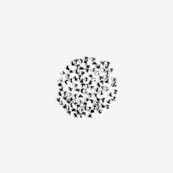 semilac 765 SMALL SILVER HARTS Semilac Nail Art Decorations 100 pcs Nail Art