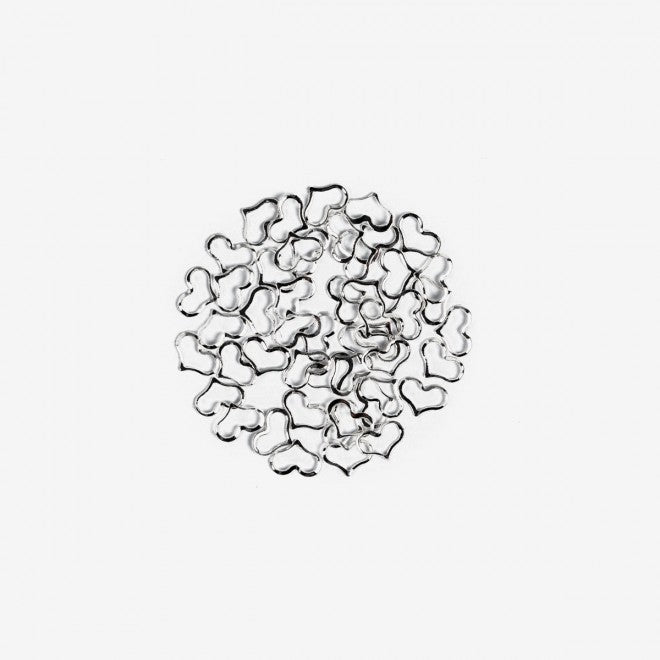 semilac 777 SILVER HART FRAMES Semilac Nail Art Decorations 50 pcs Nail Art