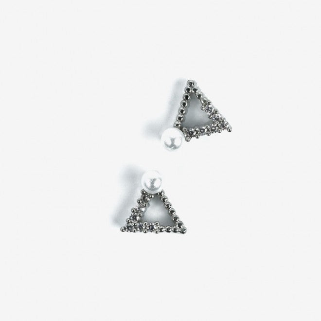 semilac 785 SILVER TRIANGLES Semilac Nail Art Decorations 2 pcs Nail Art