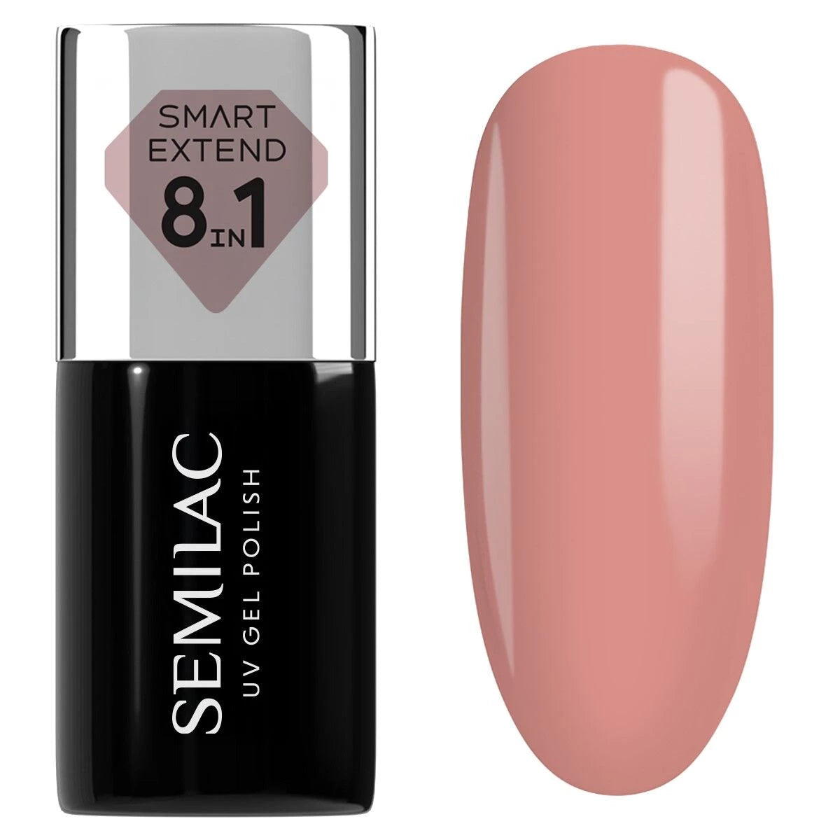 semilac 801 Soft Beige Extend 8in1 - Semilac Smart Builder Gel / Hybrid Nail Polish UV Hybrid Base/Top