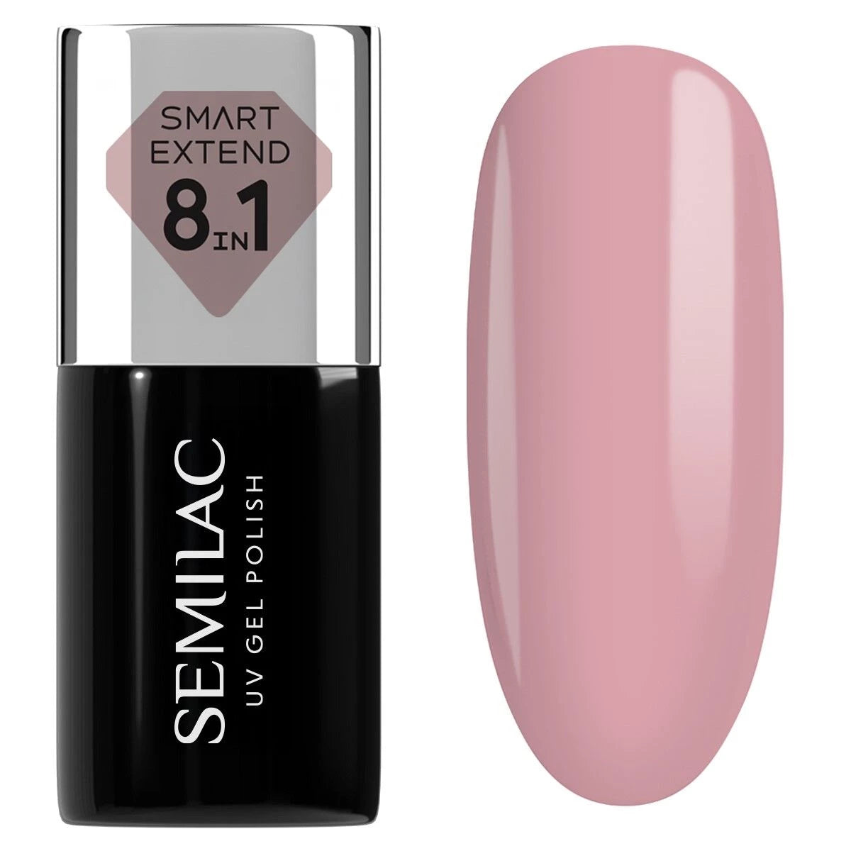 semilac 802 Nude Rose Extend 8in1 - Semilac Smart Builder Gel / Hybrid Nail Polish UV Hybrid Base/Top