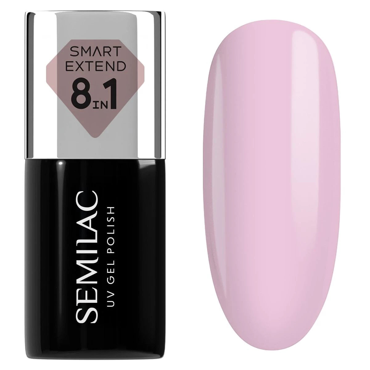 semilac 803 Delicate Pink Extend 8in1 - Semilac Smart Builder Gel / Hybrid Nail Polish UV Hybrid Base/Top