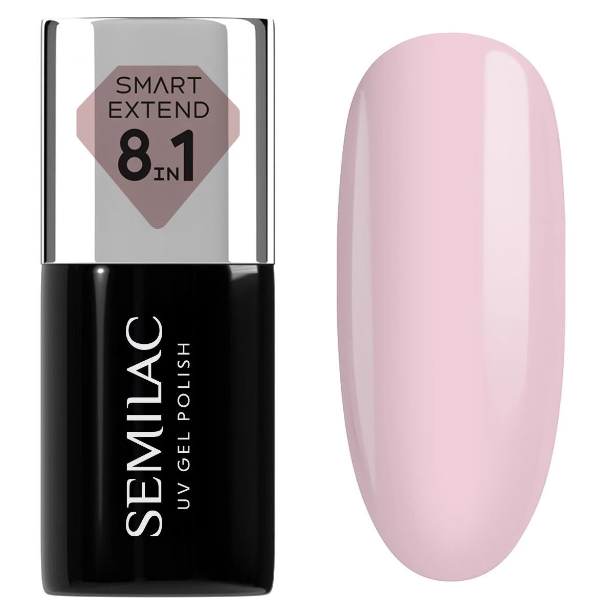 semilac 809 Tender Pink Extend 8in1 - Semilac Smart Builder Gel / Hybrid Nail Polish UV Hybrid Base/Top