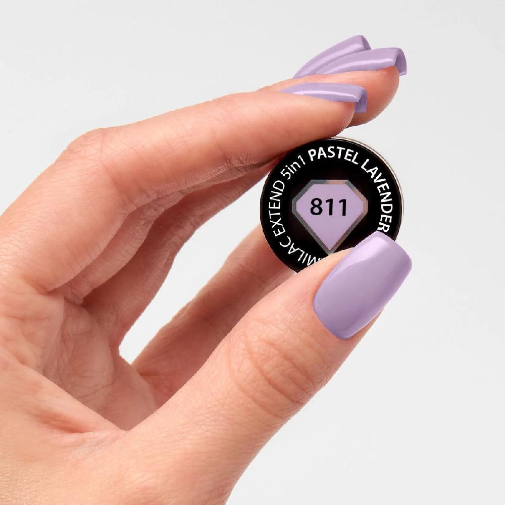 Semilac 811 Pastel Lavender Extend 5in1 BASE - Semilac Soak Off Gel / Hybrid Nail Polish UV Hybrid Base/Top