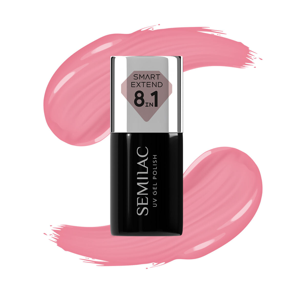 Semilac 813 Pastel Pink Extend 8in1 - Semilac Smart Builder Gel / Hybrid Nail Polish UV Hybrid Base/Top