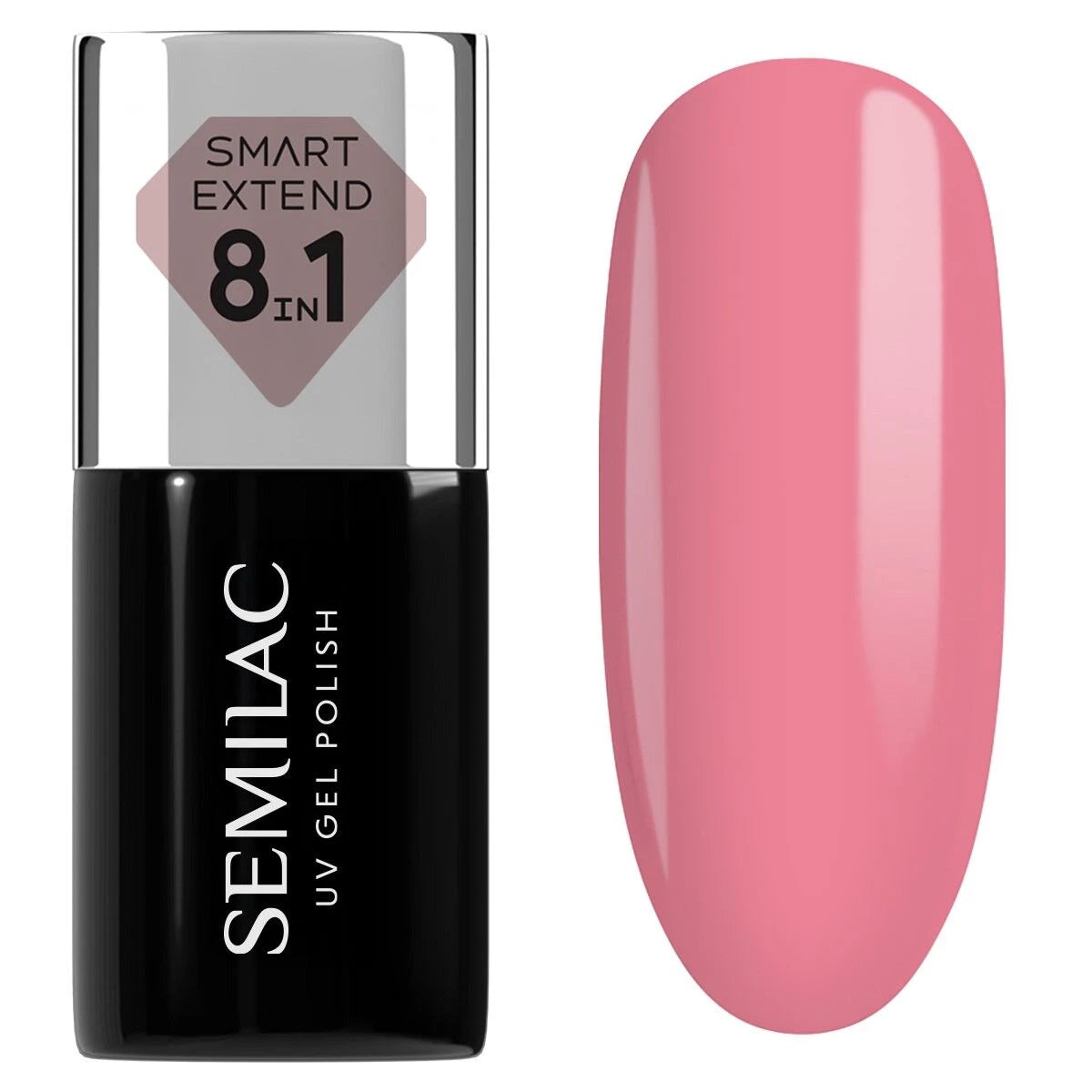 semilac 813 Pastel Pink Extend 8in1 - Semilac Smart Builder Gel / Hybrid Nail Polish UV Hybrid Base/Top
