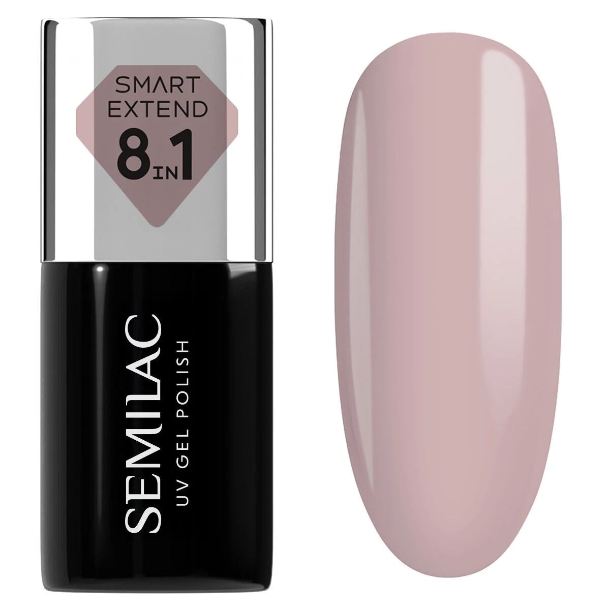 semilac 815 Delicate Mocca Extend 8in1 - Semilac Smart Builder Gel / Hybrid Nail Polish UV Hybrid Base/Top