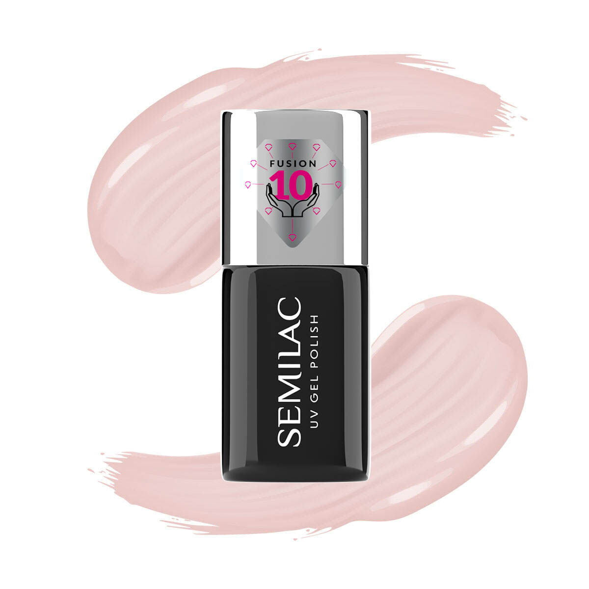 semilac 821 Light Peach Extend CARE 5in1 BASE - Semilac Soak Off Gel / Hybrid Nail Polish UV Hybrid Base/Top