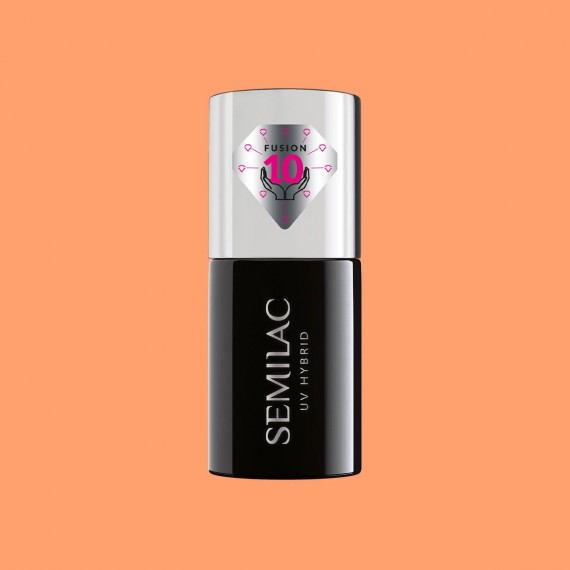 Semilac 822 JUICY PEACH - Semilac Extend CARE 5in1 Soak Off Gel / Hybrid Nail Polish UV Hybrid Color