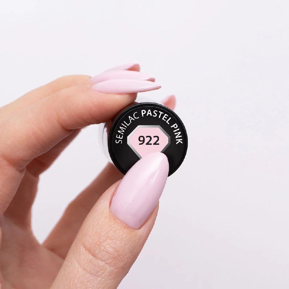 Semilac 922 Pastel Pink - Semilac Soak Off Gel / Hybrid Nail Polish UV Hybrid Color