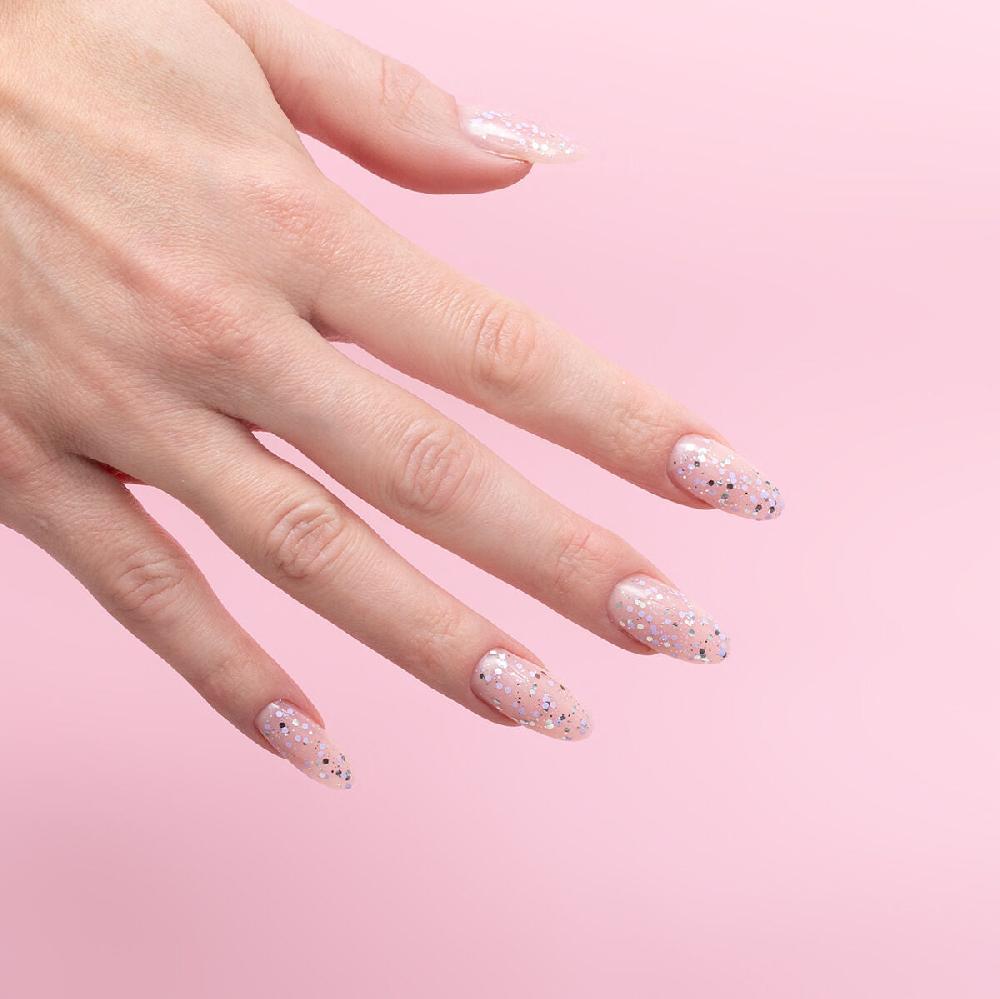 Semilac 925 Silver & Violet Drops - Semilac Soak Off Gel / Hybrid Nail Polish UV Hybrid Color