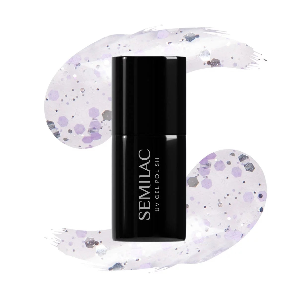 semilac 925 Silver & Violet Drops - Semilac Soak Off Gel / Hybrid Nail Polish UV Hybrid Color