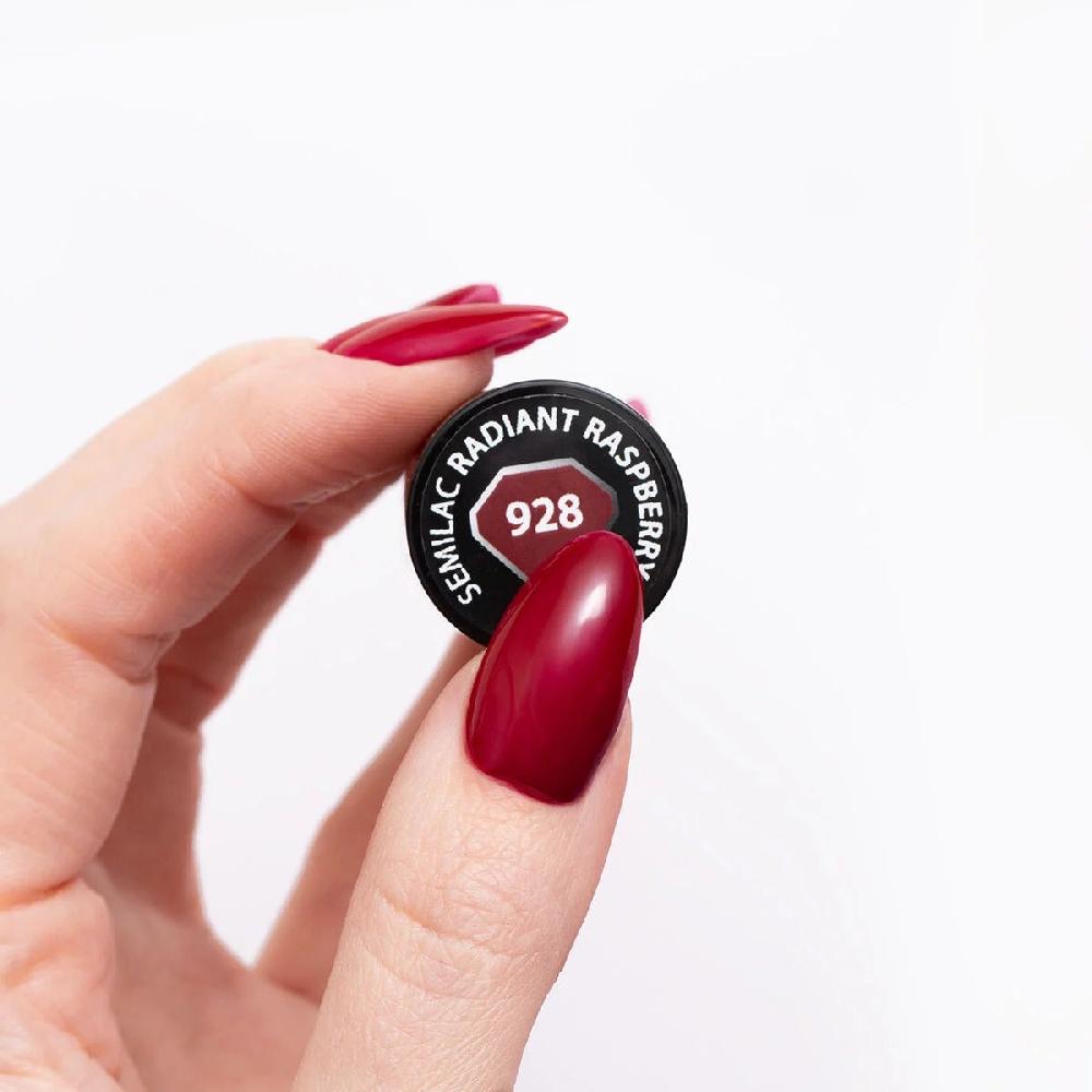 Semilac 928 Radiant Raspberry - Semilac Soak Off Gel / Hybrid Nail Polish UV Hybrid Color
