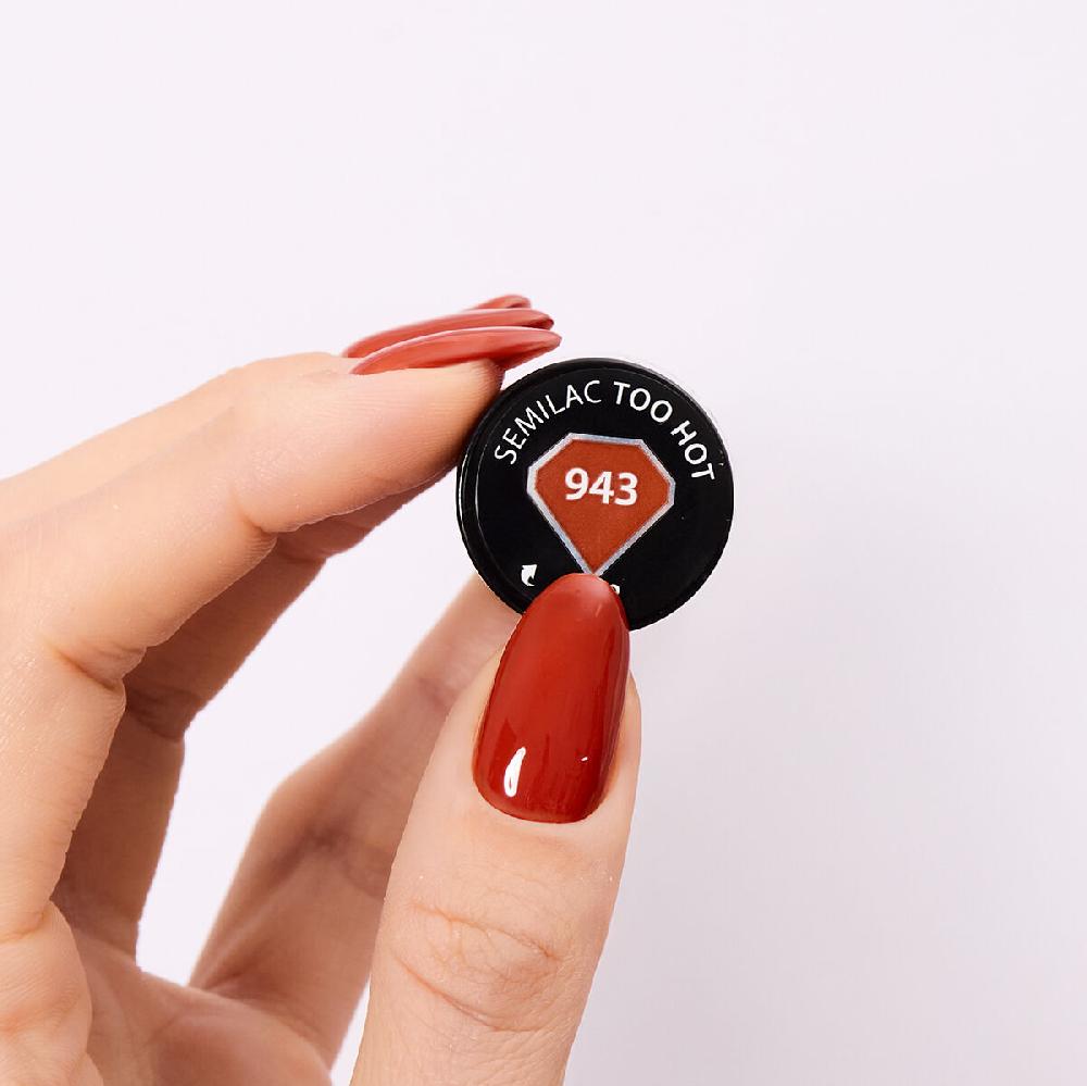 Semilac 943 Too Hot - Semilac Soak Off Gel / Hybrid Nail Polish UV Hybrid Color