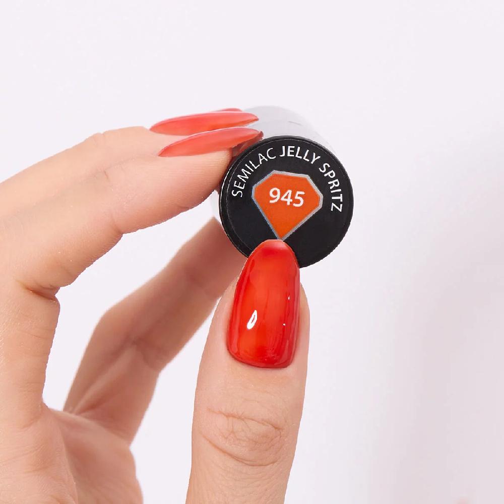 Semilac 945 Jelly Spritz - Semilac Soak Off Gel / Hybrid Nail Polish UV Hybrid Color