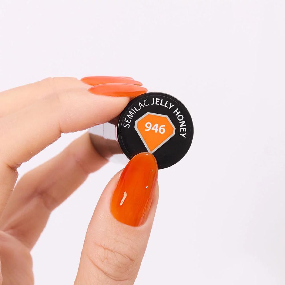 Semilac 946 Jelly Honey - Semilac Soak Off Gel / Hybrid Nail Polish UV Hybrid Color