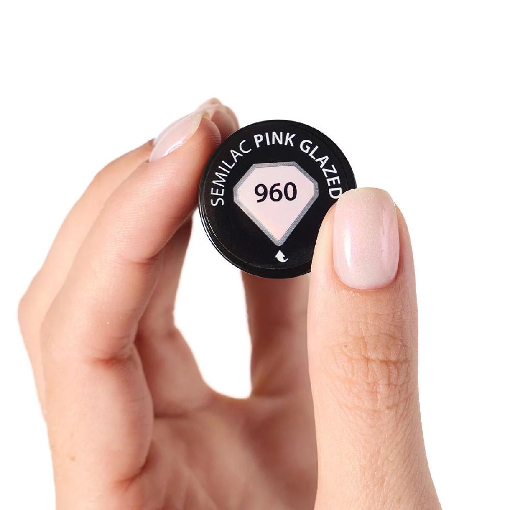 Semilac 960 Pink Glazed - Semilac Soak Off Gel / Hybrid Nail Polish UV Hybrid Color