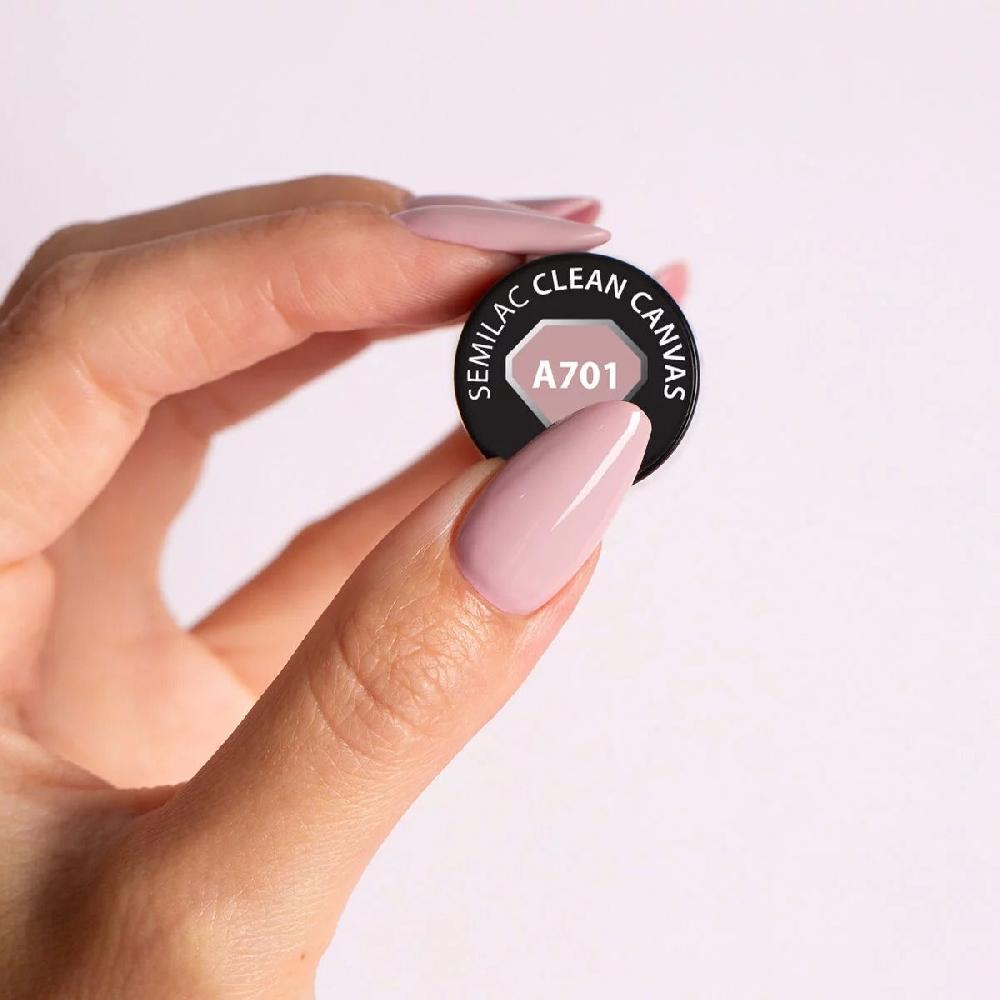 Semilac A701 Clean Canvas - Semilac Soak Off Gel / Hybrid Nail Polish UV Hybrid Color