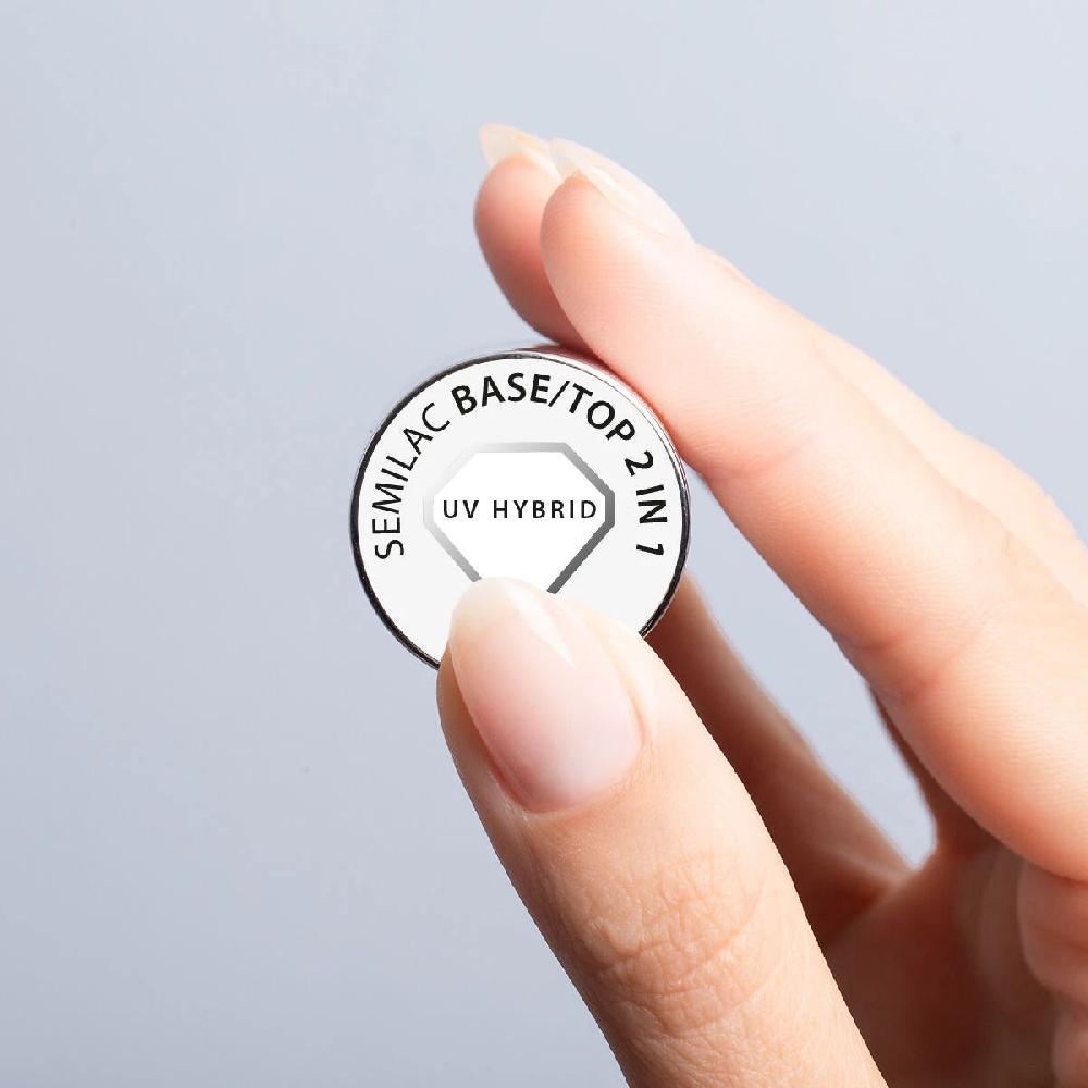 Semilac Base / Top 2 In 1 - Semilac Soak Off Gel / Hybrid Nail Polish UV Hybrid Base/Top