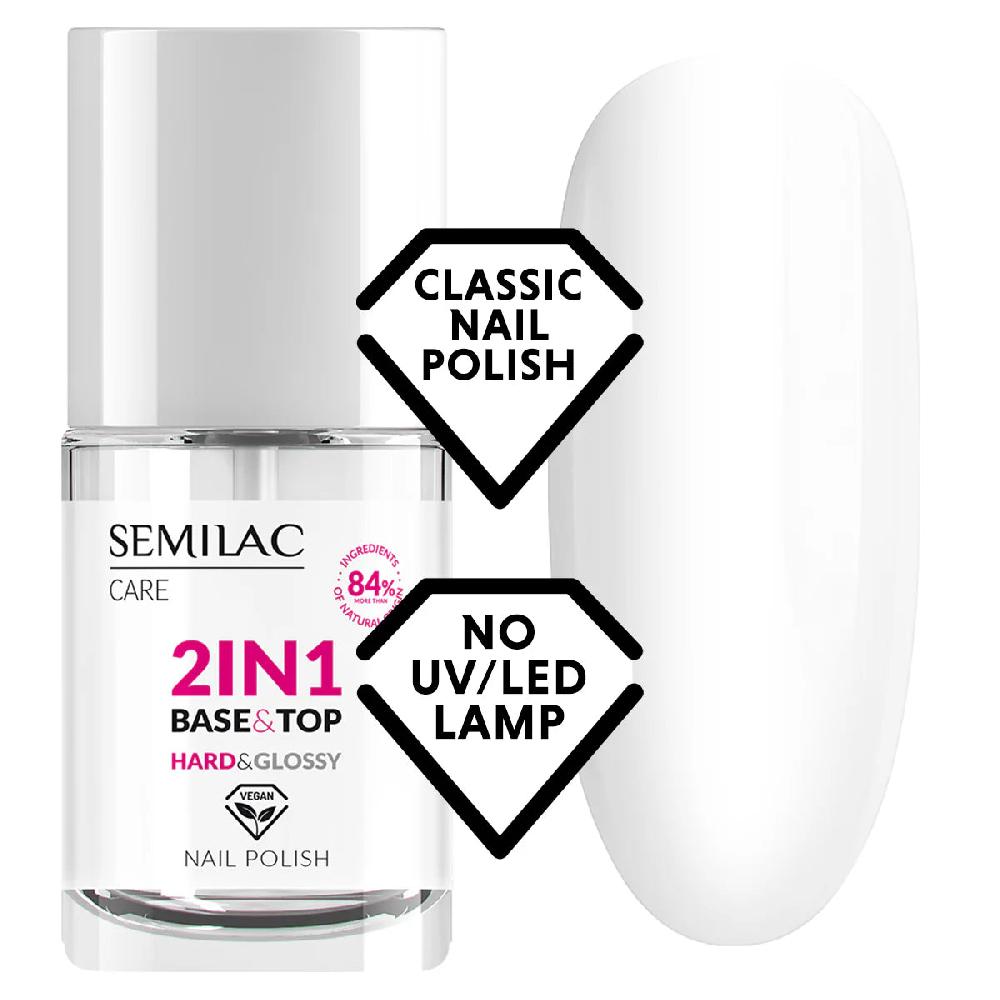 semilac Base / Top 2in1 For Classic Hard & Glossy - Semilac Regular Nail Polish nail polish
