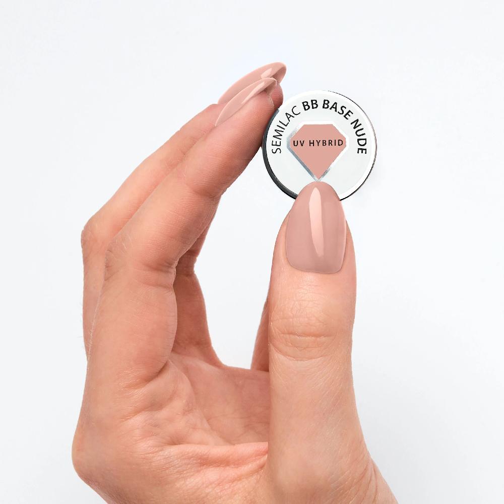 Semilac BB BASE NUDE - Semilac Soak Off Gel / Hybrid Base UV Hybrid Base