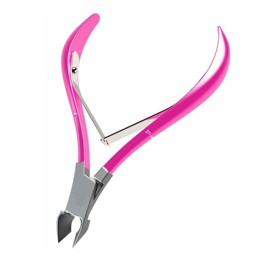 semilac Cuticle Nipper Stainless Steel 1/4 Jaw GE Trimmer - Pink Nail Tools
