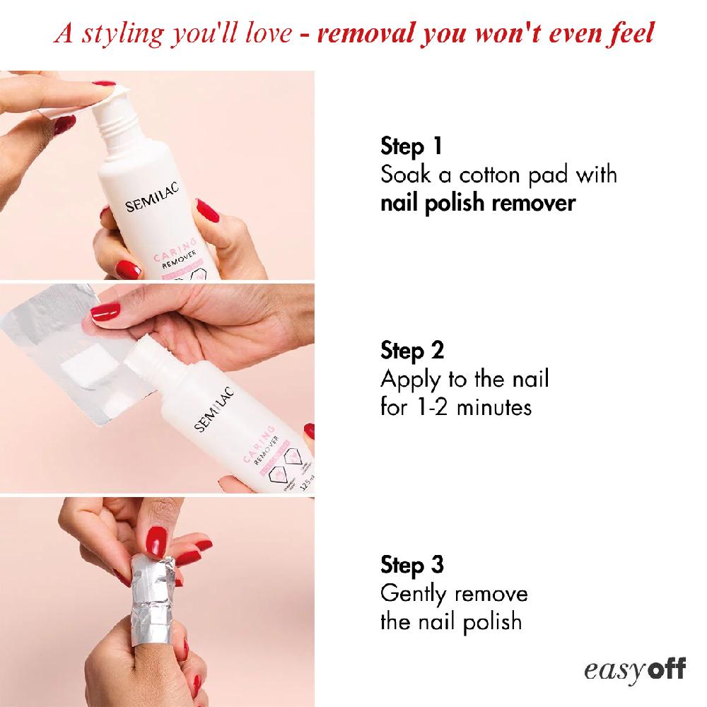 Semilac EASY OFF LED LIGHT Nail Polish Top Coat - Semilac Soak Off Gel / Hybrid Nail Polish UV Hybrid Color