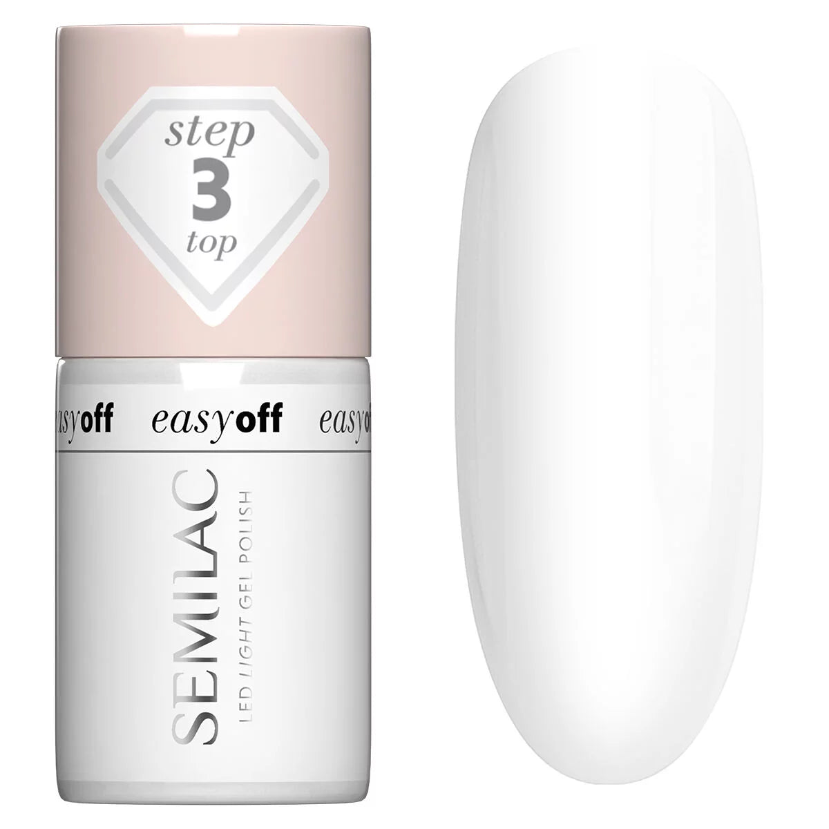 semilac EASY OFF LED LIGHT Nail Polish Top Coat - Semilac Soak Off Gel / Hybrid Nail Polish UV Hybrid Color