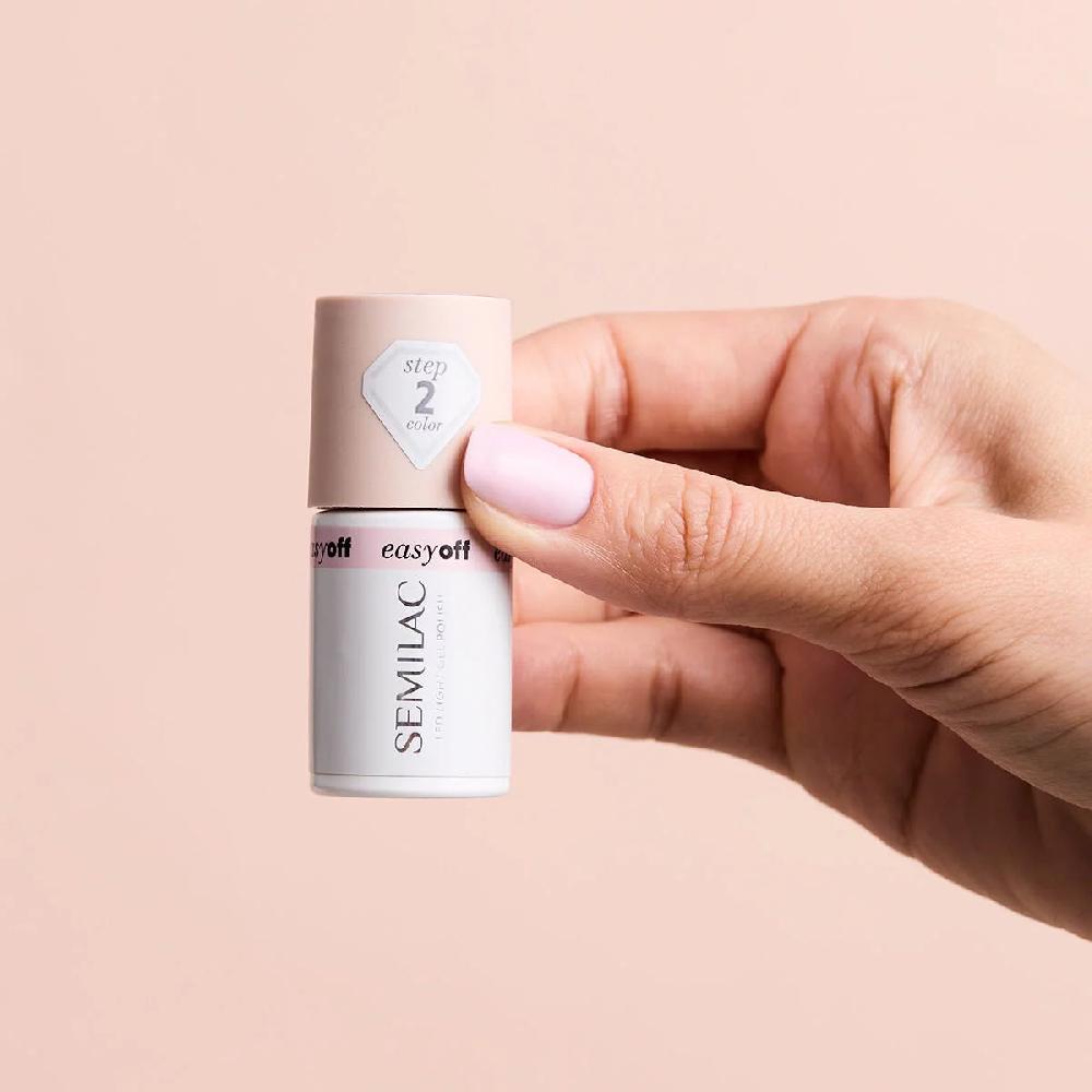 Semilac L11 EASY OFF Pink Marshmallow - Semilac Soak Off Gel / Hybrid Nail Polish UV Hybrid Color