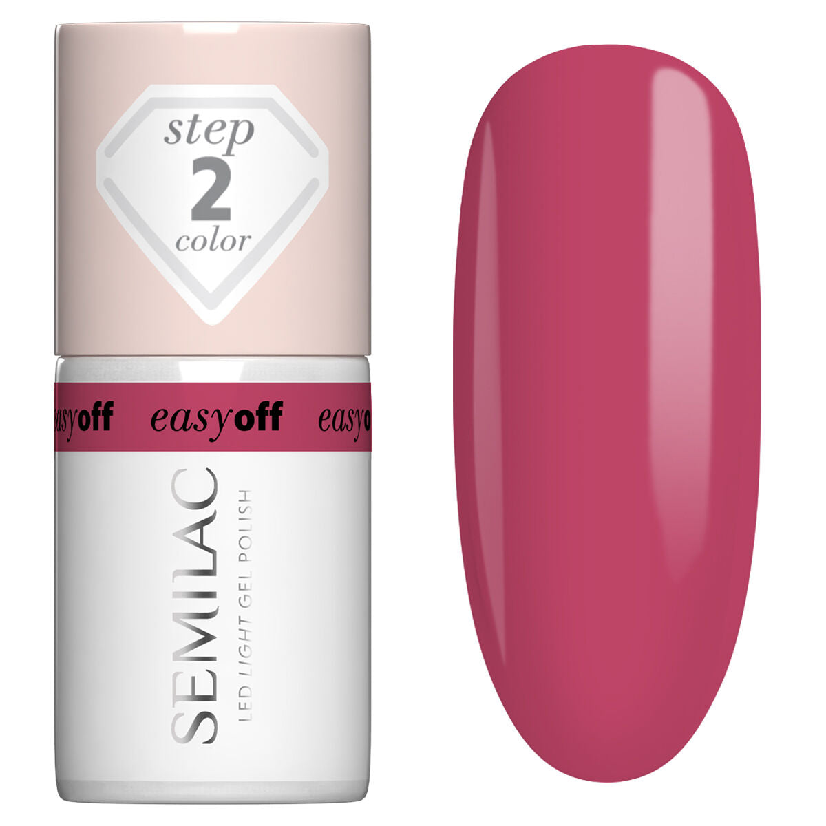 semilac L17 EASY OFF Pink Coral - Semilac Soak Off Gel / Hybrid Nail Polish UV Hybrid Color