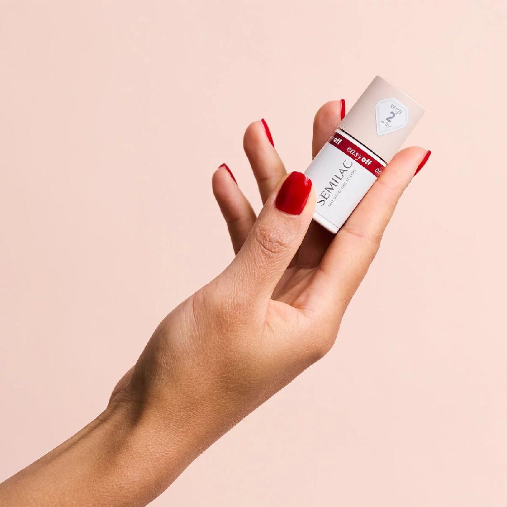 Semilac L18 EASY OFF The Red Core - Semilac Soak Off Gel / Hybrid Nail Polish UV Hybrid Color