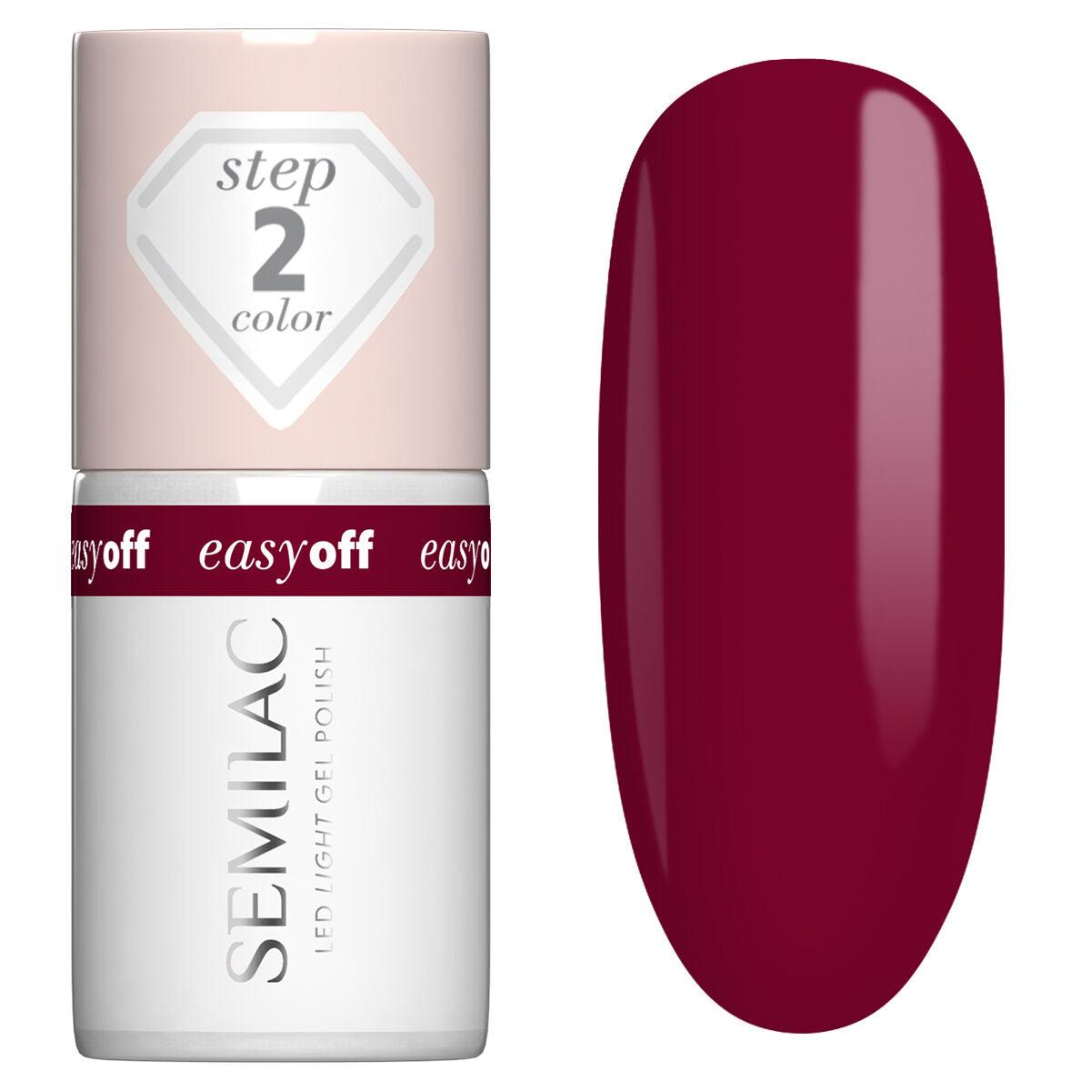 semilac L19 EASY OFF Cherry Coke - Semilac Soak Off Gel / Hybrid Nail Polish UV Hybrid Color