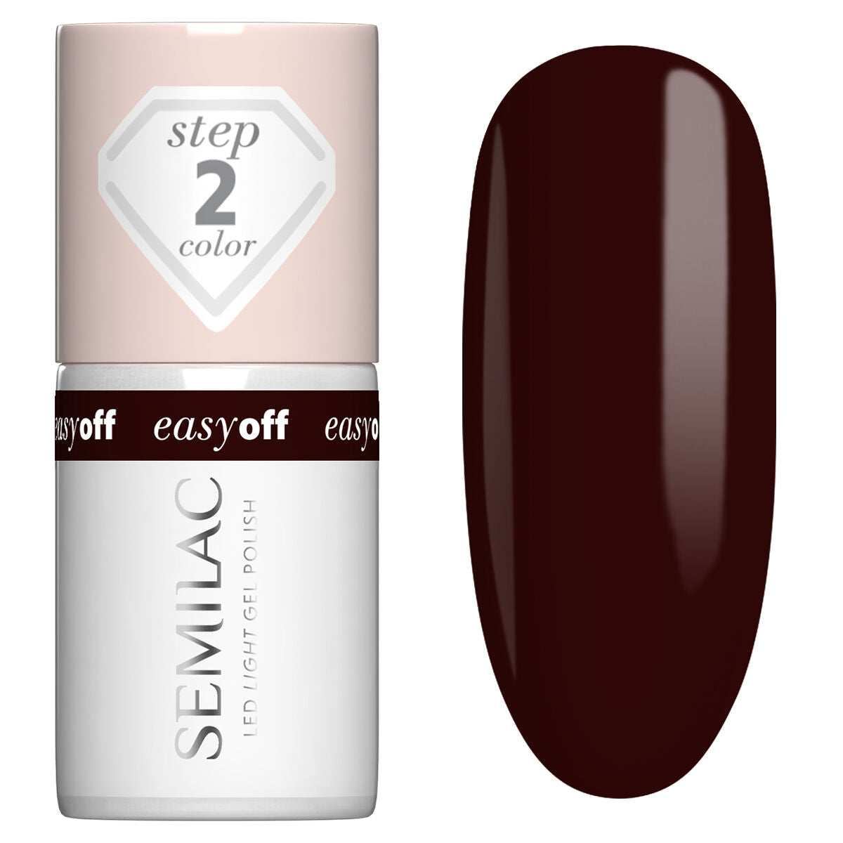 semilac L20 EASY OFF Marrom Choco - Semilac Soak Off Gel / Hybrid Nail Polish UV Hybrid Color
