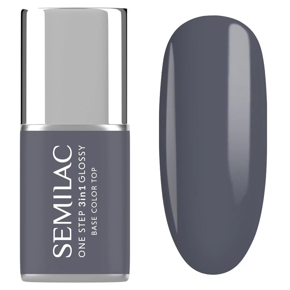 semilac S185 Stone Grey - Semilac STEP ONE Hybrid 3IN1 Gel / Hybrid Nail Polish ONE STEP
