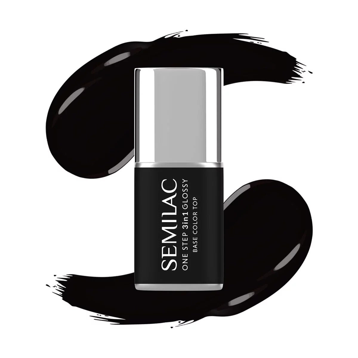 semilac S190 The Black - Semilac STEP ONE Hybrid 3IN1 Gel / Hybrid Nail Polish ONE STEP