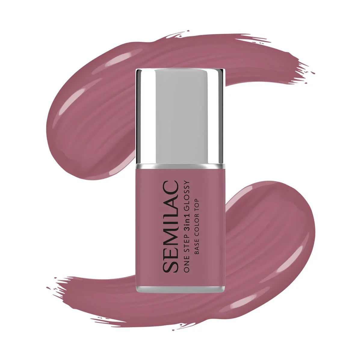 semilac S201 Earth Pink - Semilac STEP ONE Hybrid 3IN1 Gel / Hybrid Nail Polish ONE STEP