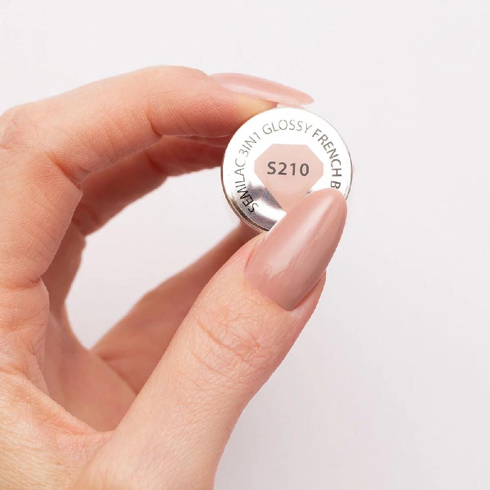 Semilac S210 French Beige - Semilac STEP ONE Hybrid 3IN1 Gel / Hybrid Nail Polish ONE STEP
