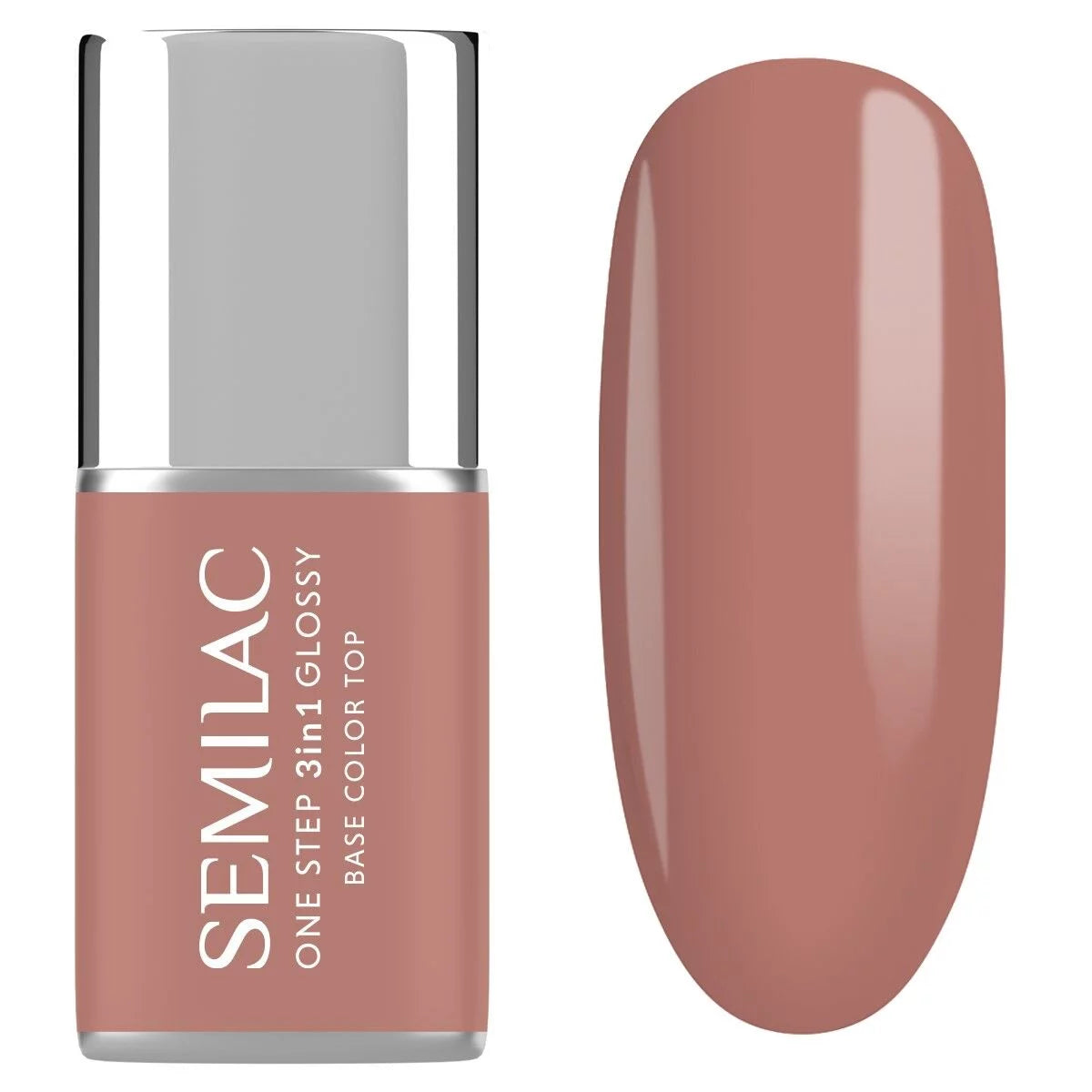 semilac S235 Peach Beige - Semilac STEP ONE Hybrid 3IN1 Gel / Hybrid Nail Polish ONE STEP