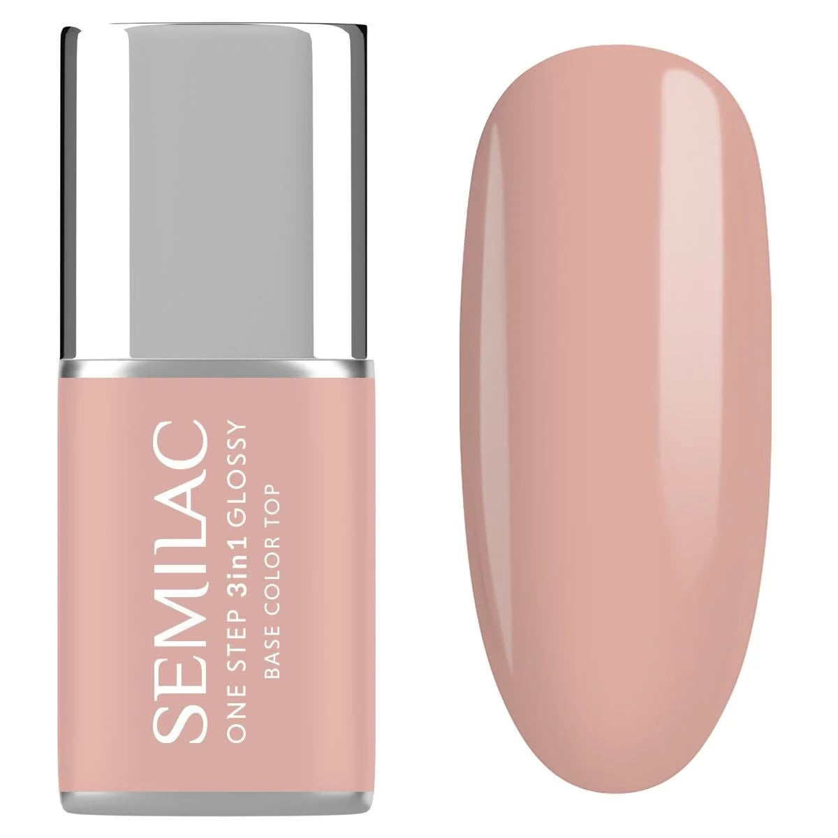 semilac S450 Light Peach - Semilac STEP ONE Hybrid 3IN1 Gel / Hybrid Nail Polish ONE STEP