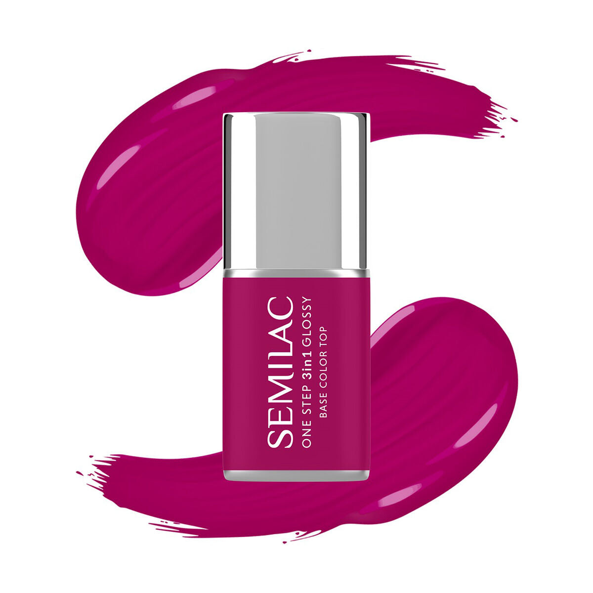 semilac S595 Bright Purple - Semilac STEP ONE Hybrid 3IN1 Gel / Hybrid Nail Polish ONE STEP