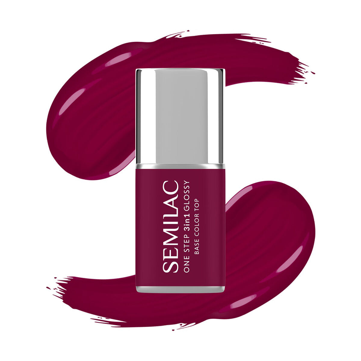 semilac S775 Plum Wine - Semilac STEP ONE Hybrid 3IN1 Gel / Hybrid Nail Polish ONE STEP