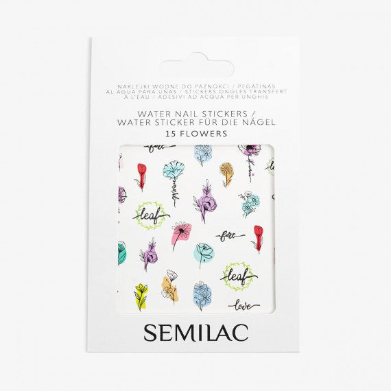 semilac 15 FLOWERS Semilac Nail Stickers Nail Art