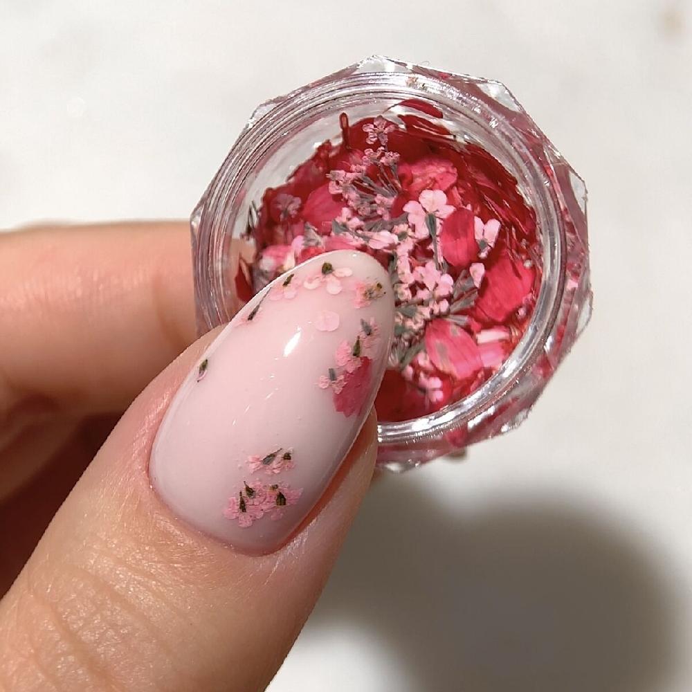 Semilac Semilac Flower Flakes Coral Blossom Nail Art