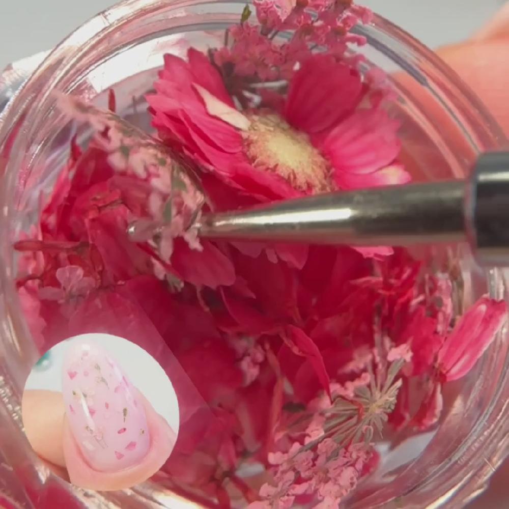 Semilac Semilac Flower Flakes Golden Sunset Nail Art